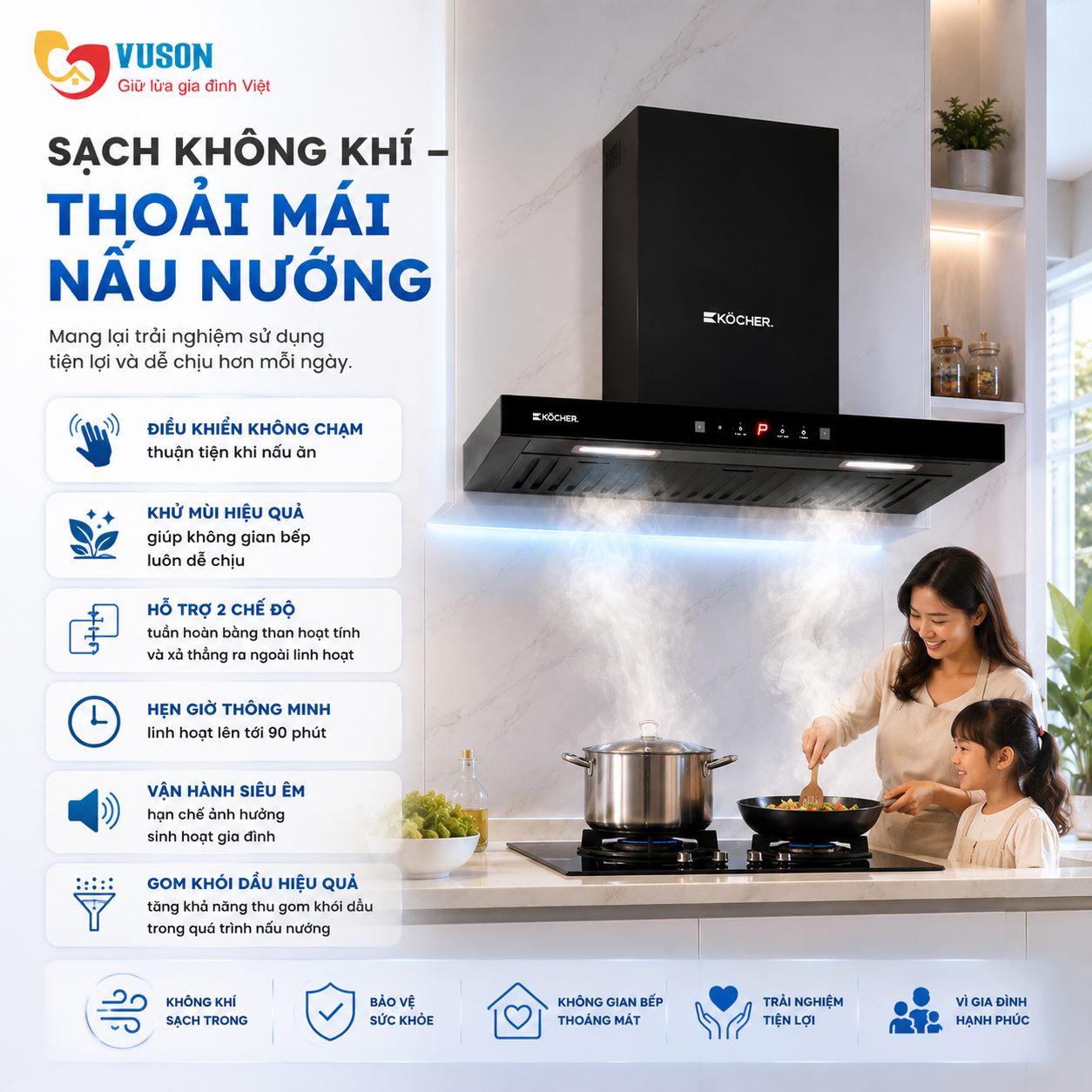 Máy hút mùi Kocher Turbo T VS-350D