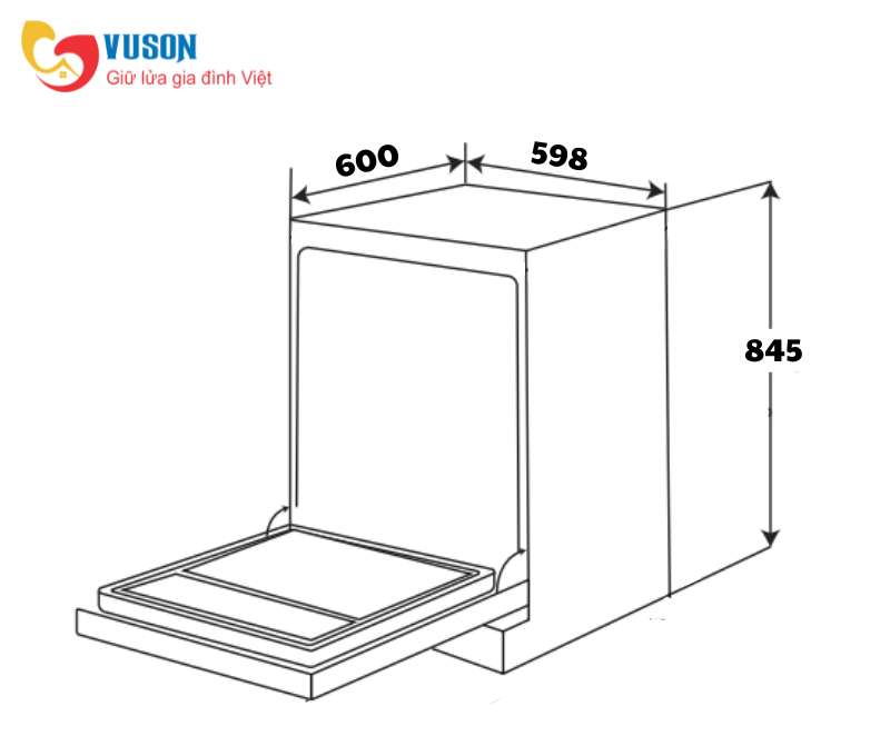Máy rửa bát Kocher KDEU-8818