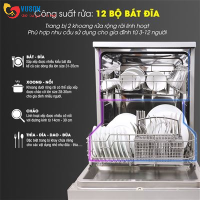 Máy rửa bát Kocher KDEU-8818