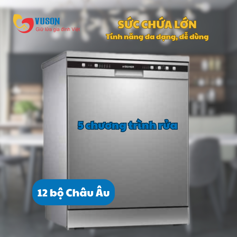 Máy rửa bát Kocher KDEU-8818