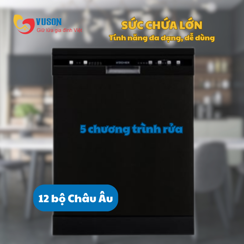 Máy rửa bát Kocher KDEU-8818BL