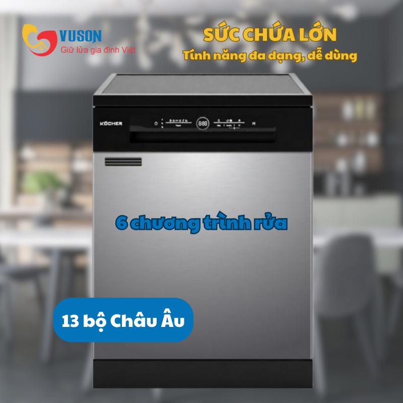 Máy rửa bát Kocher KDEU-8828SEMI