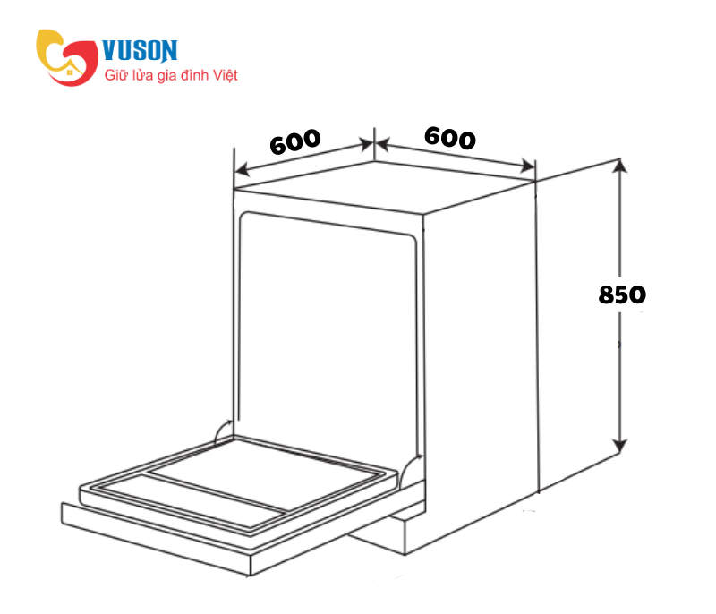 Máy rửa bát Kocher KDEU-8835SE