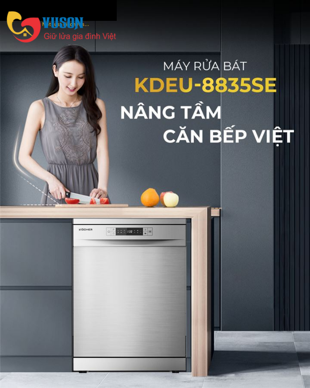 Máy rửa bát Kocher KDEU-8835SE