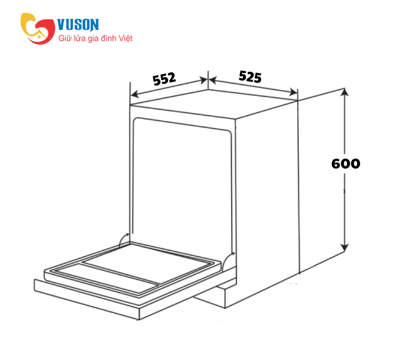 Máy rửa bát Kocher KDEU-8839