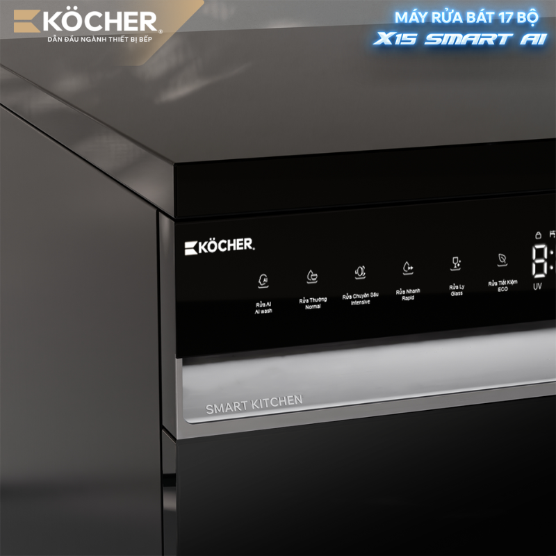 Máy rửa bát Kocher X15 SMART AI
