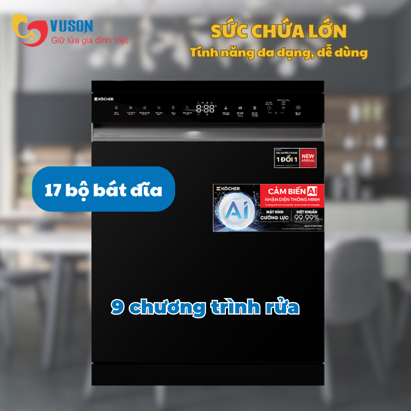 Máy rửa bát Kocher X15 SMART AI