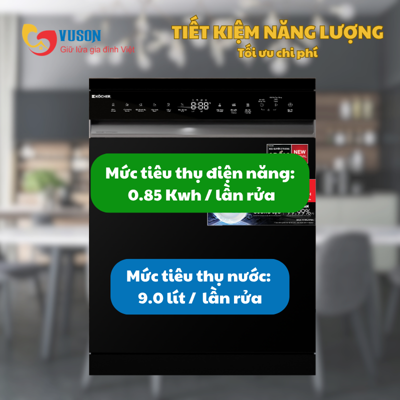 Máy rửa bát Kocher X15 SMART AI