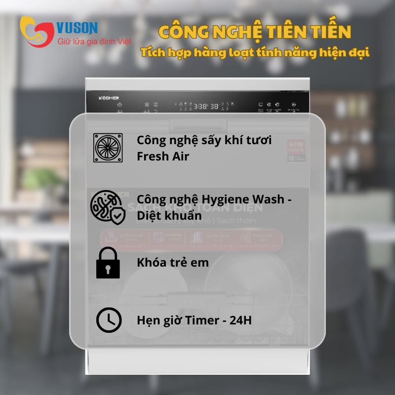 Máy rửa bát Kocher X15S