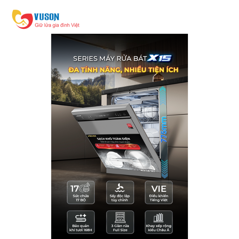 Máy rửa bát Kocher X15S