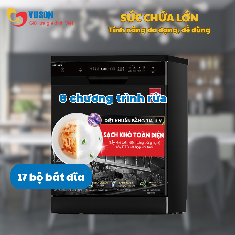Máy rửa bát Kocher X16B