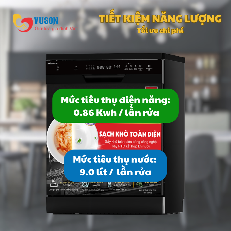 Máy rửa bát Kocher X16B