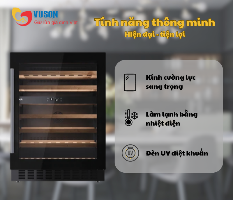 Tủ rượu vang Kocher KWEU-1012B