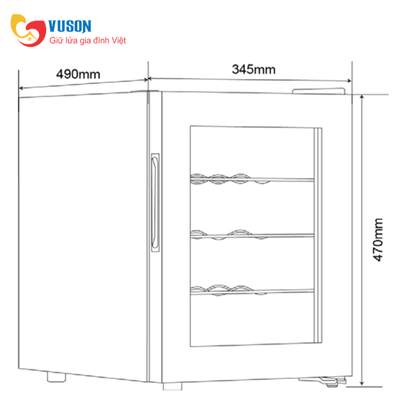 Tủ rượu vang Kocher KWEU-1012BPRO