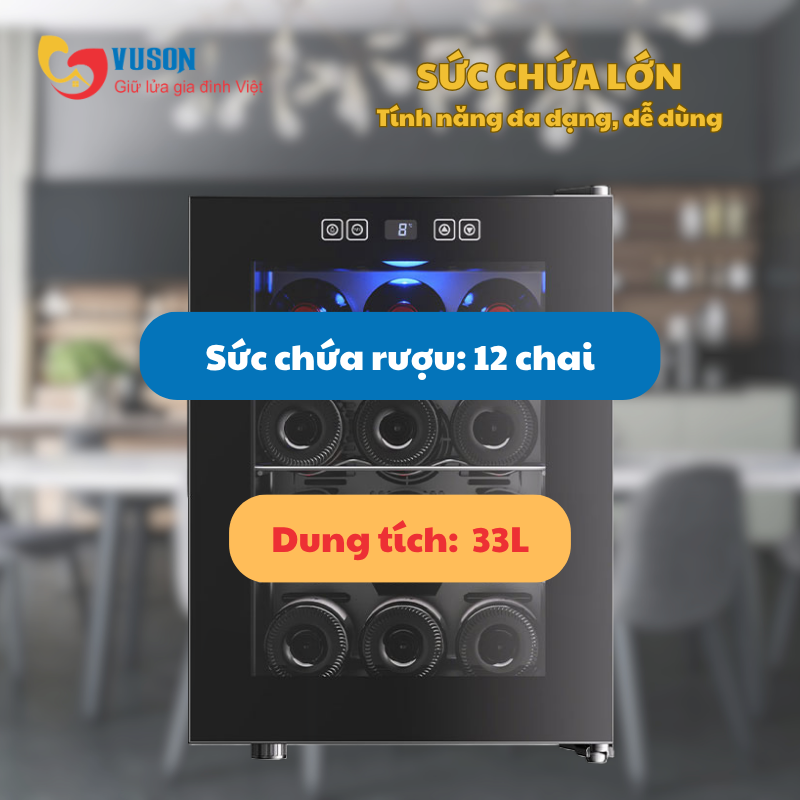 Tủ rượu vang Kocher KWEU-1012BPRO