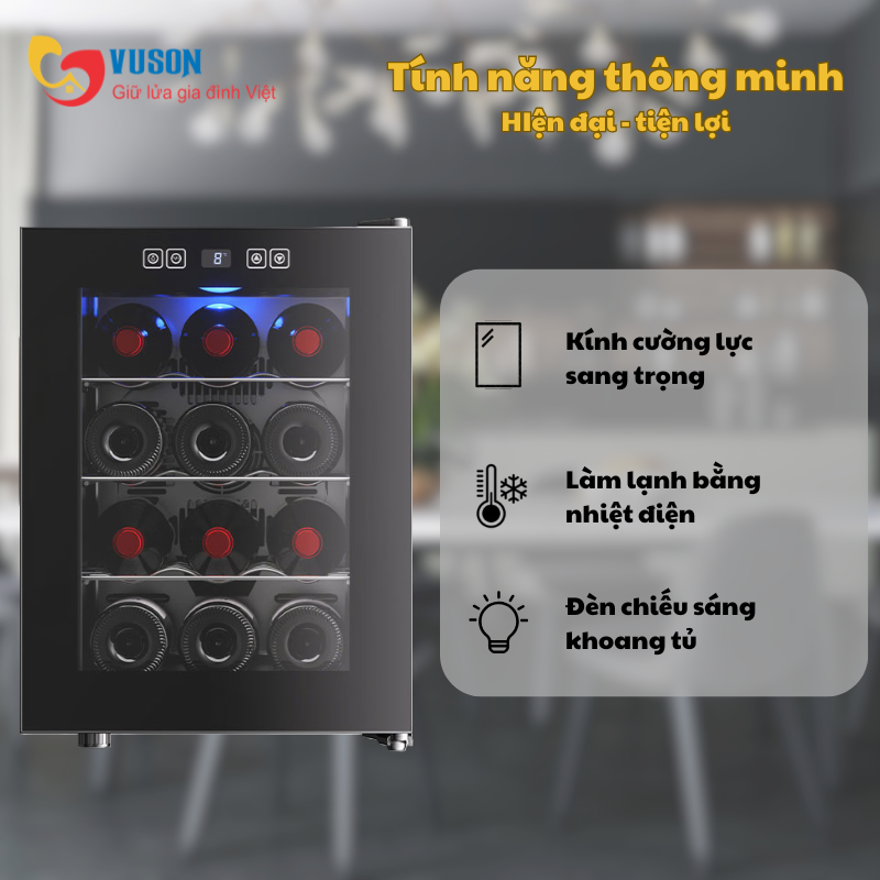 Tủ rượu vang Kocher KWEU-1012BPRO