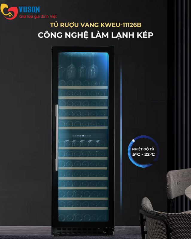 Tủ rượu vang Kocher KWEU-11126B