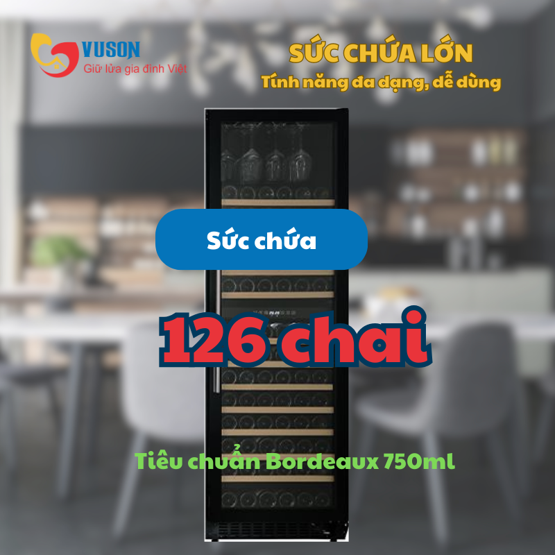 Tủ rượu vang Kocher KWEU-11126B