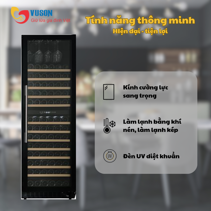Tủ rượu vang Kocher KWEU-11126B