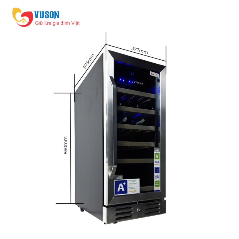 Tủ rượu vang Kocher KWEU-1131B