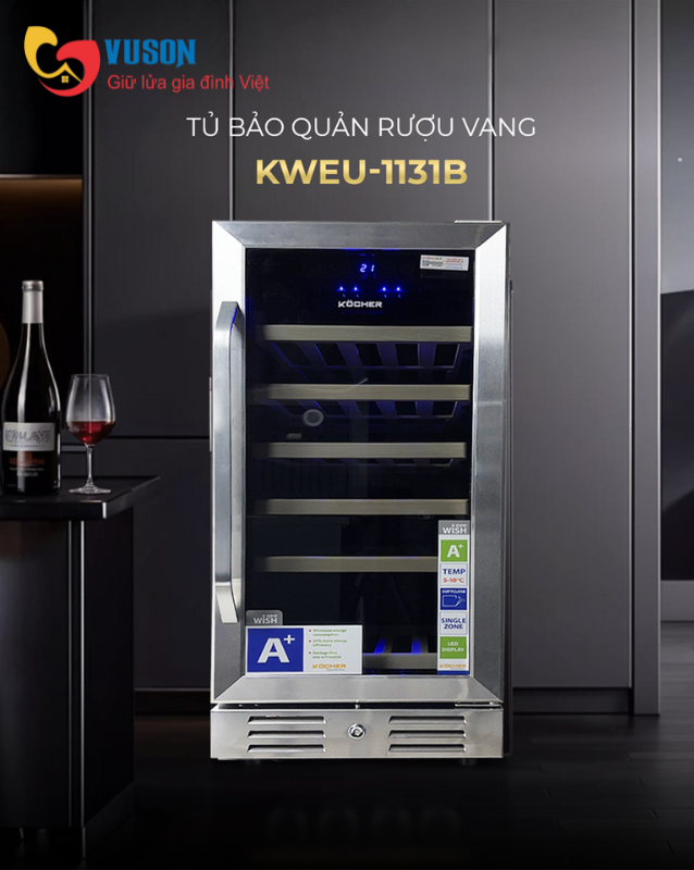 Tủ rượu vang Kocher KWEU-1131B