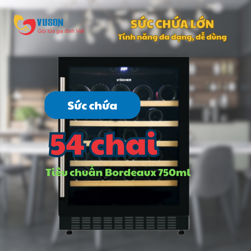 Tủ rượu vang Kocher KWEU-1156B