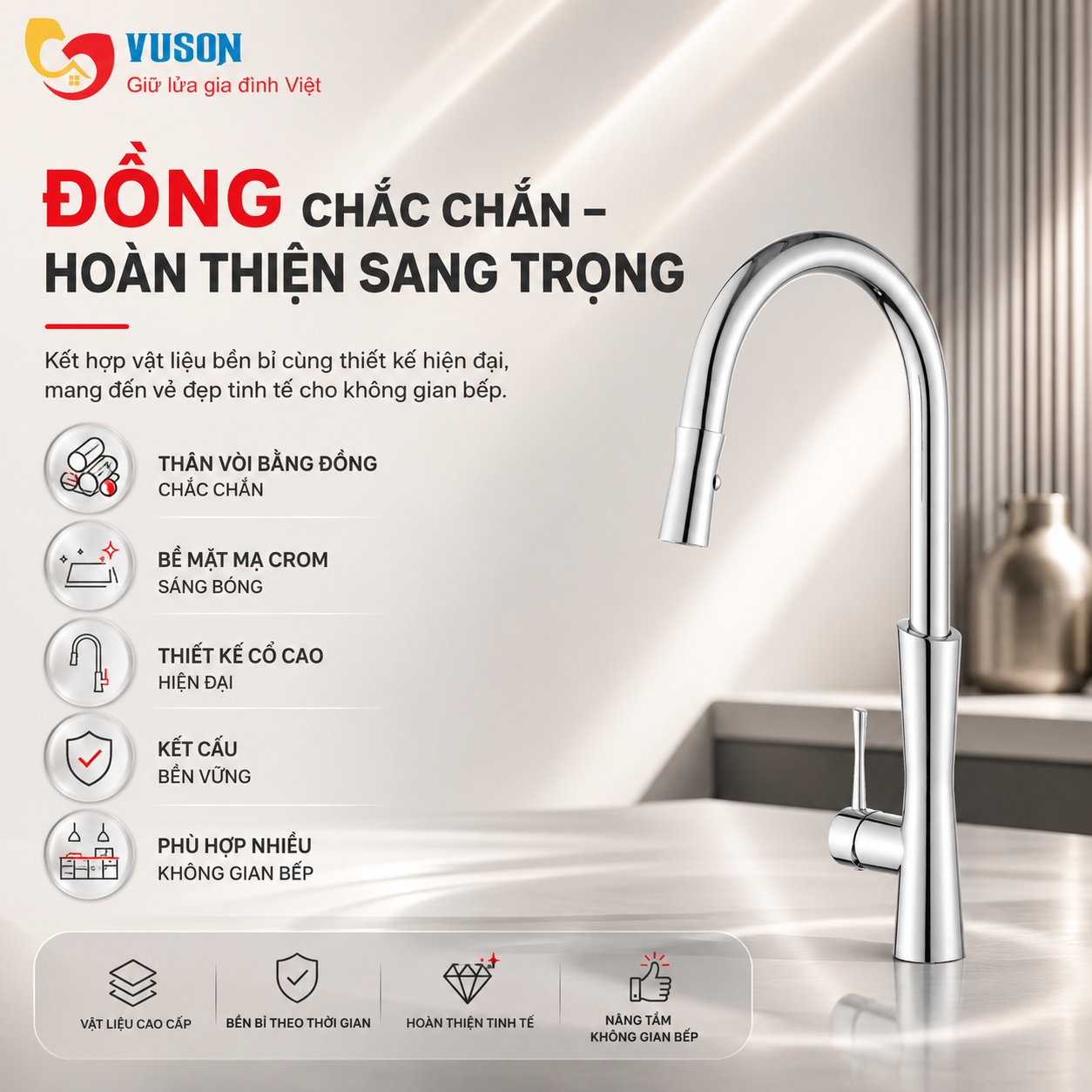 Vòi rửa bát Kocher LUX S01