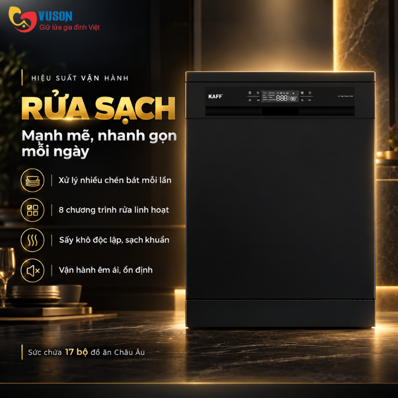 Máy rửa bát độc lập KAFF KF-SBL77805B17 GRC