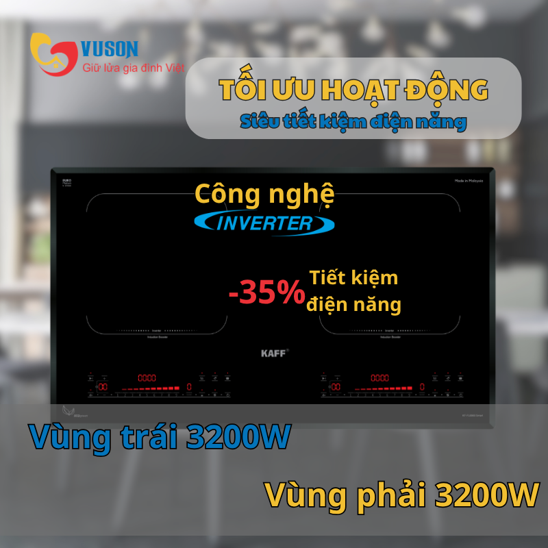 Bếp từ đôi KAFF KF-FL6868 SMART