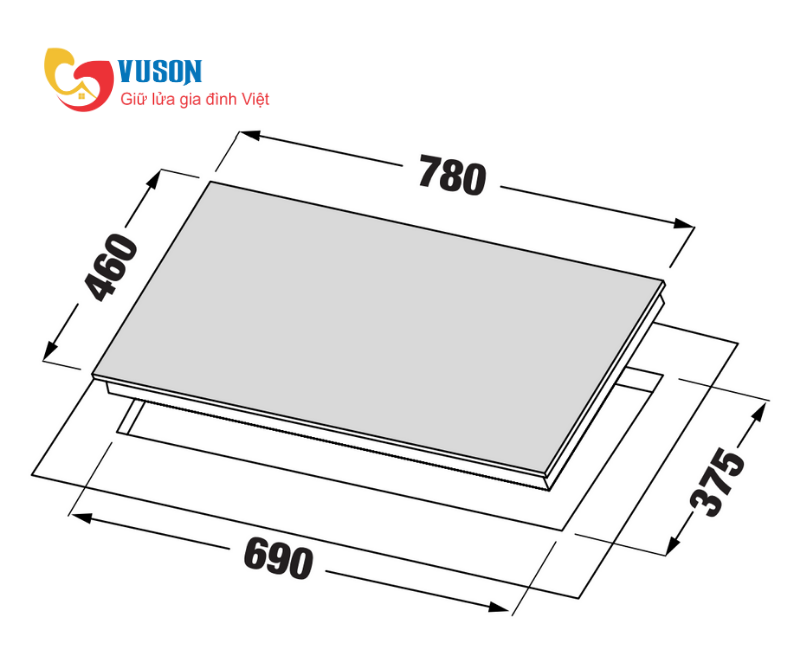 Bếp Gas âm Kaff KF-228