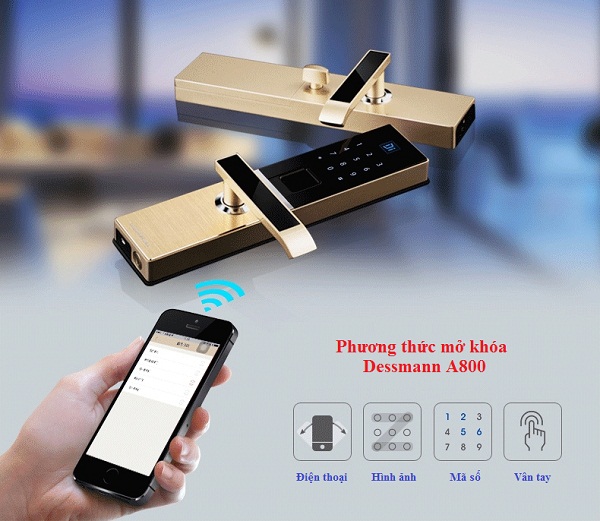 Khóa vân tay Wifi Dessmann A800-P 