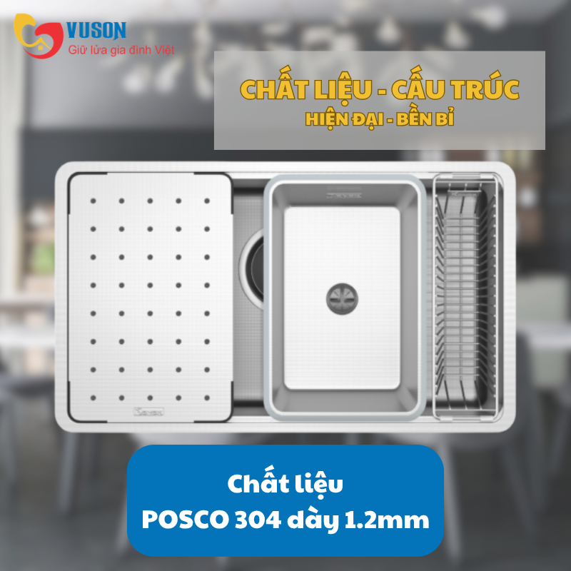 Chậu rửa bát chống xước Workstation Sink Konox Dekor 8044SU