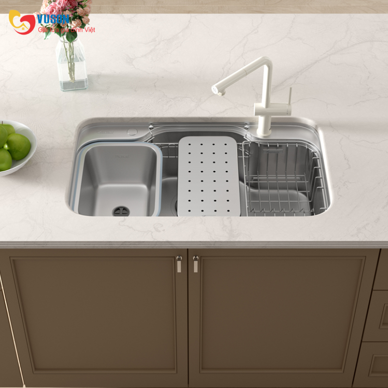 Chậu rửa bát chống xước Workstation Sink Konox Dekor 8048SU