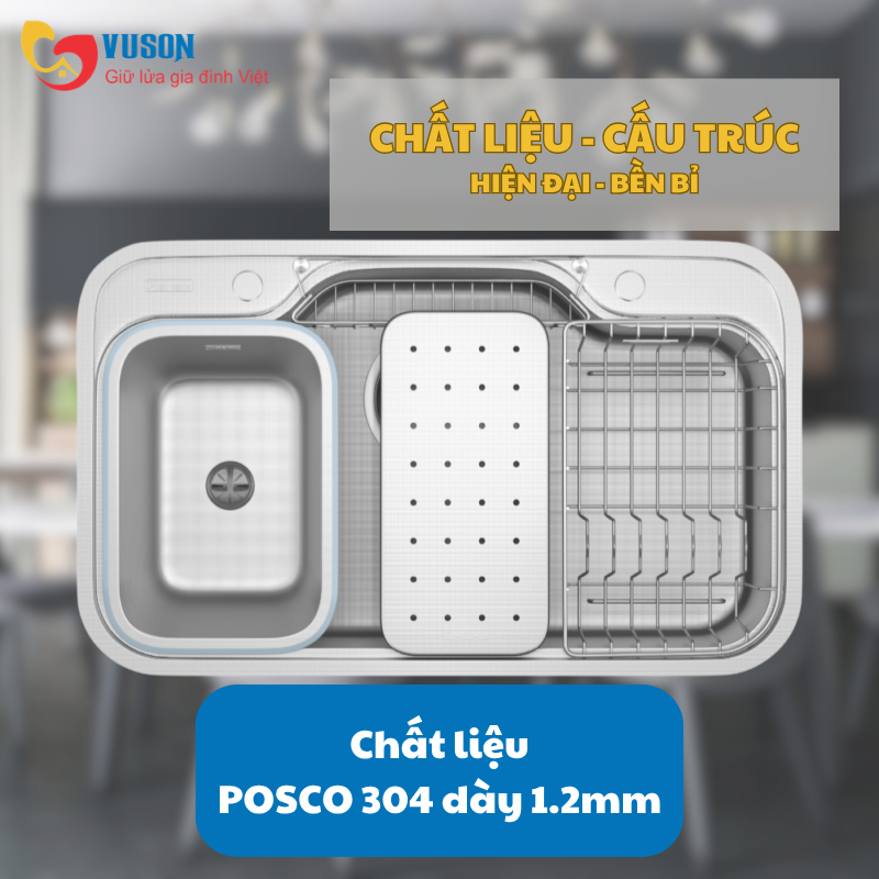 Chậu rửa bát chống xước Workstation Sink Konox Dekor 8048SU