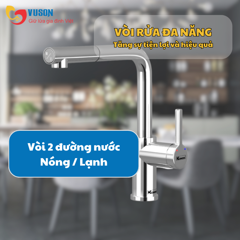 Vòi rửa bát Konox Lumo Smart Chrome