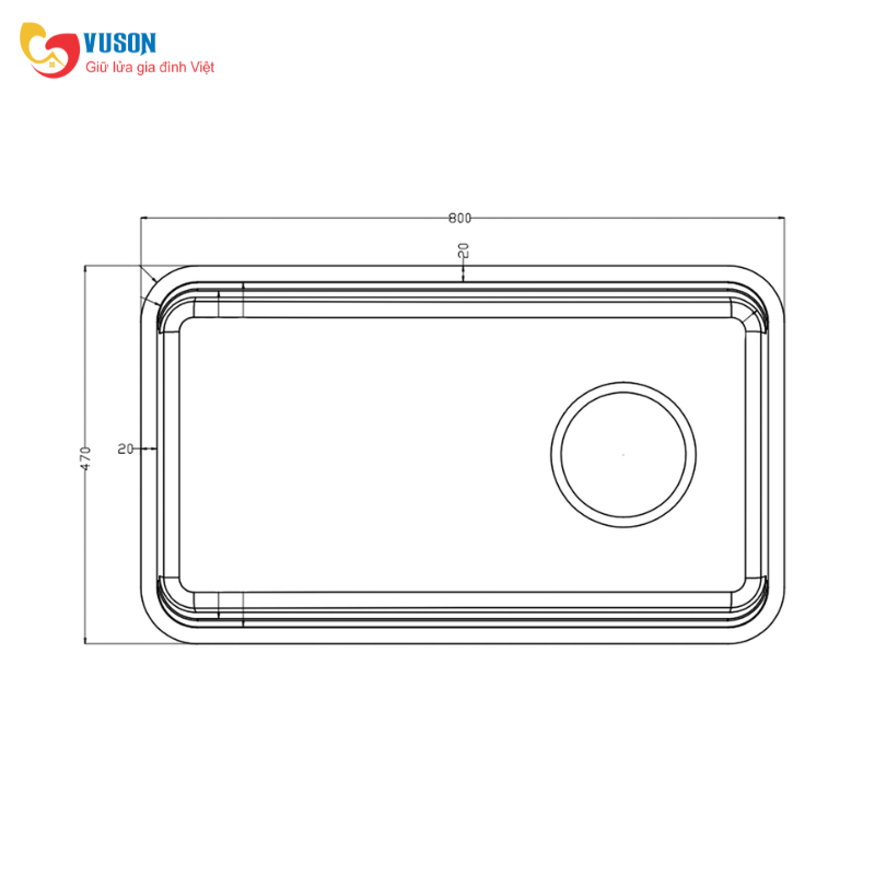 Chậu rửa bát Konox R50 Tari 8047SU