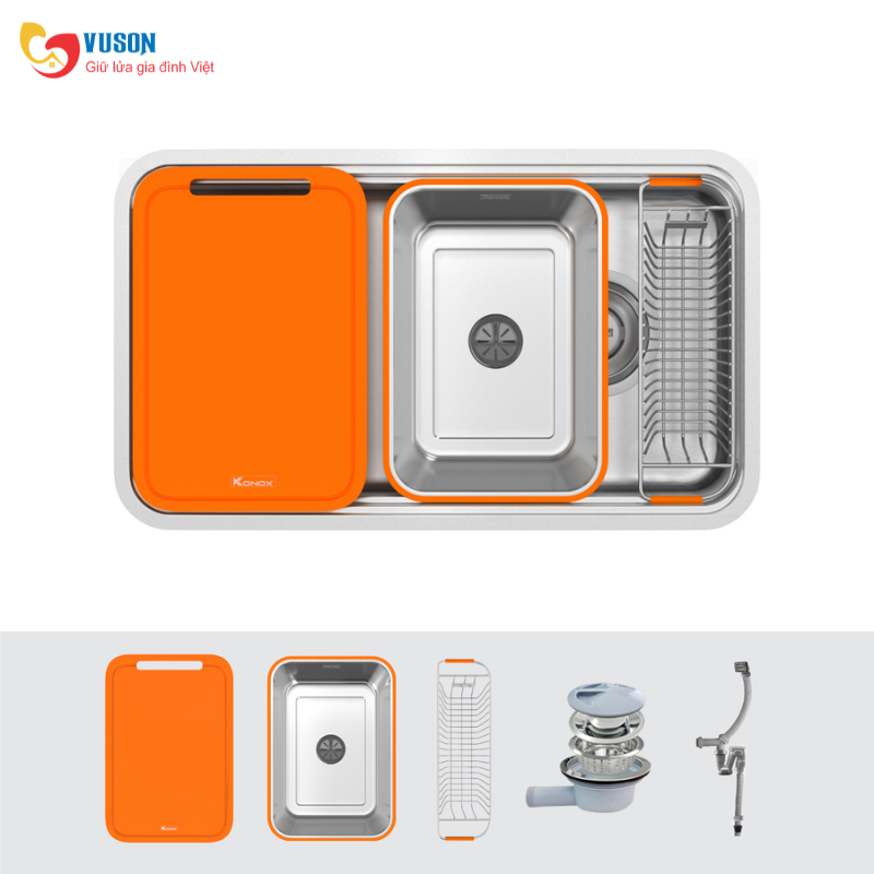 Chậu rửa bát Konox R50 Tari 8047SU