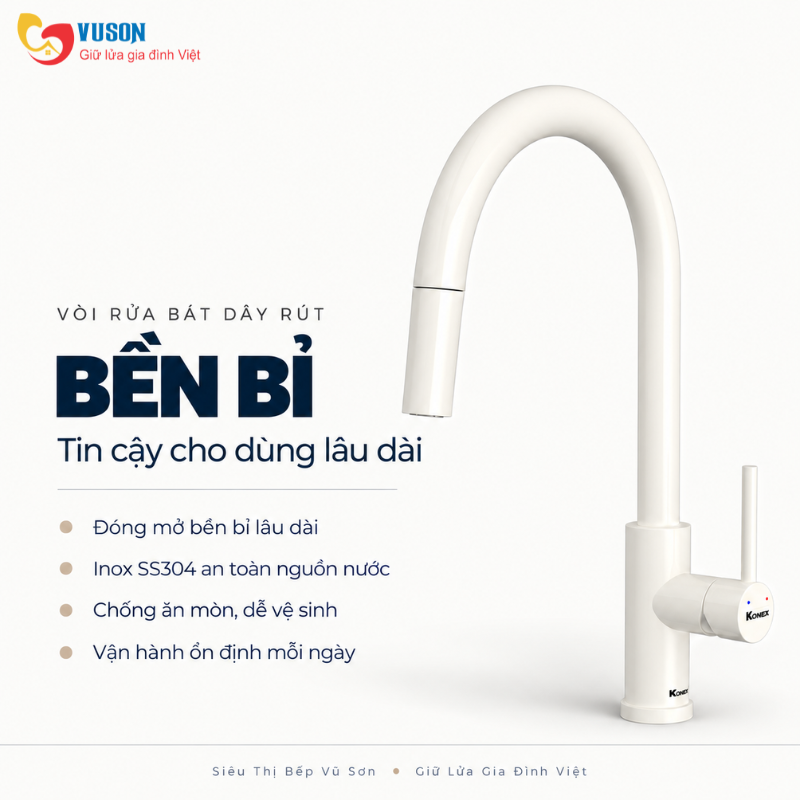 Vòi rửa bát Konox Reno Smart Nude