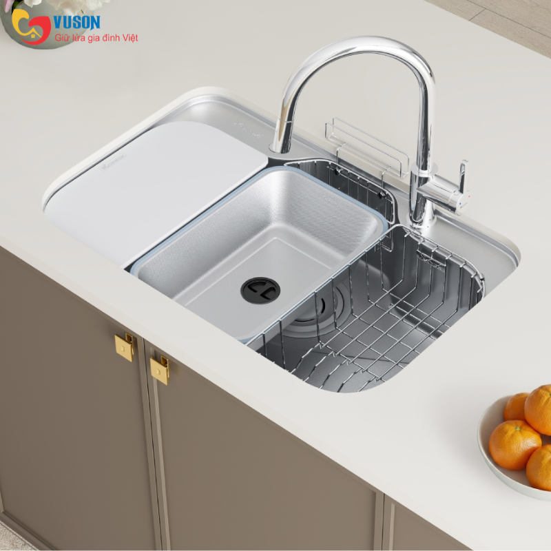 Chậu rửa bát phong cách Nhật chống xước Konox Tari Smart 7851