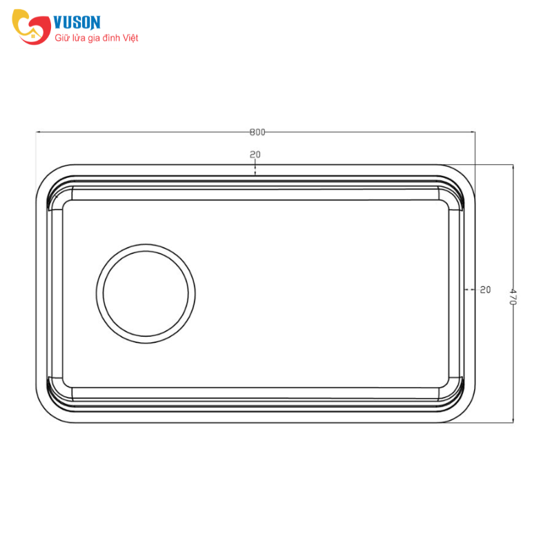 Chậu rửa bát chống xước Konox Tari Smart 8047PP -L