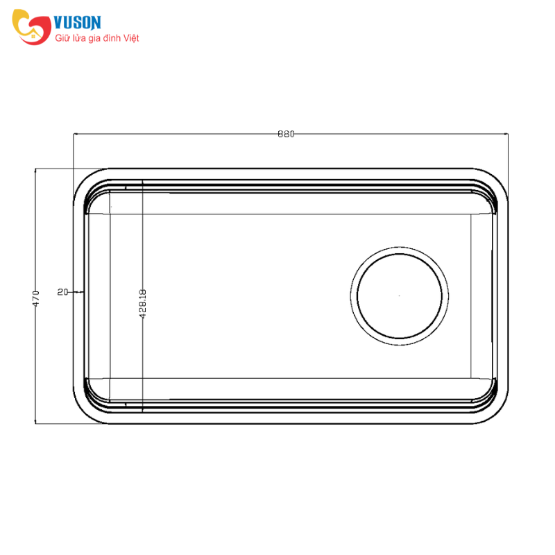 Chậu rửa bát phong cách Nhật chống xước Konox Tari Smart 8847