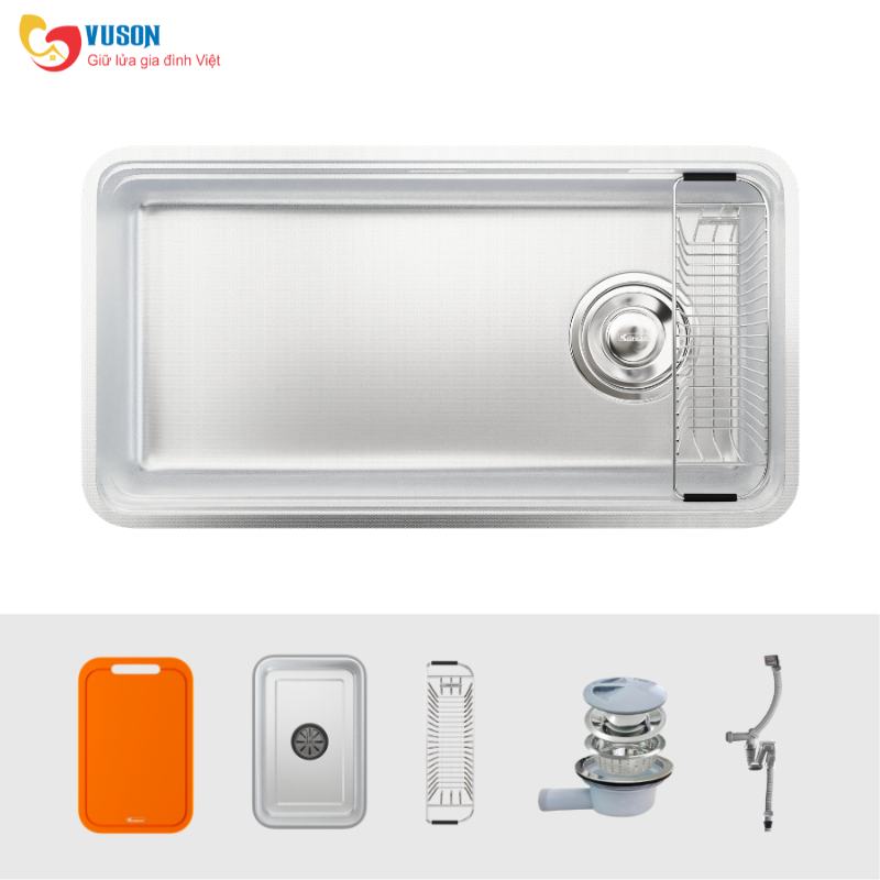 Chậu rửa bát phong cách Nhật chống xước Konox Tari Smart 8847