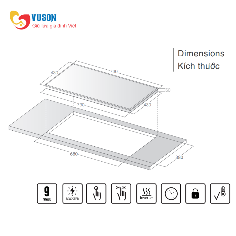 Bếp điện từ Lorca LCE-886D