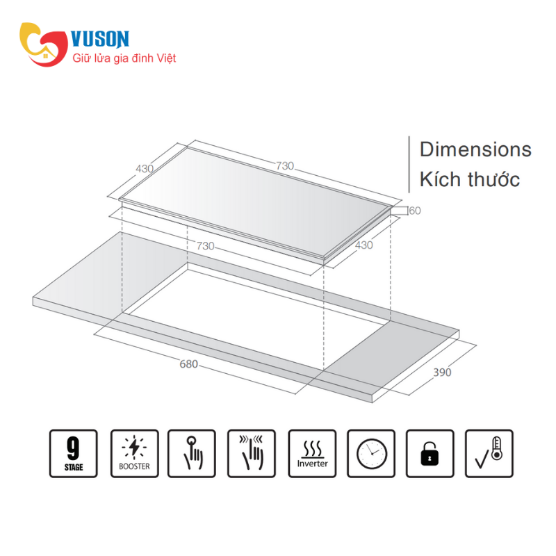 Bếp điện từ Lorca TA 1006EC