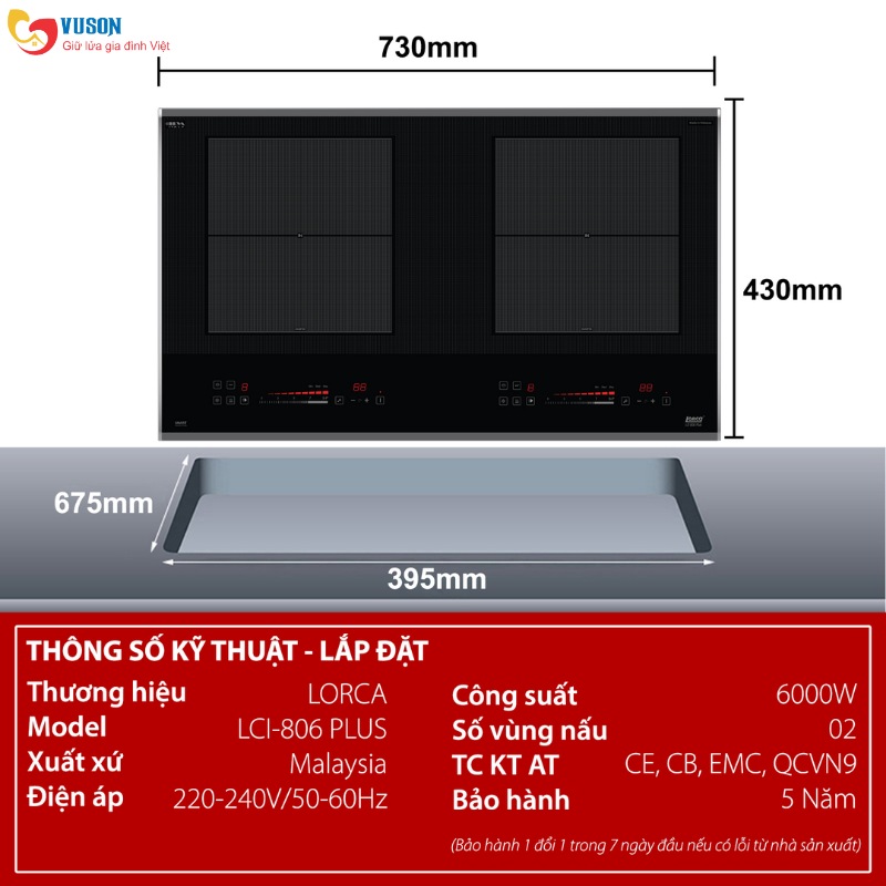Bếp từ Lorca LCI-806PLUS