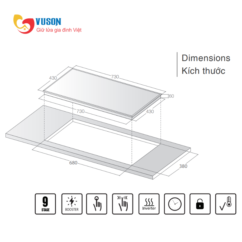Bếp từ Lorca TA-1825 PLUS