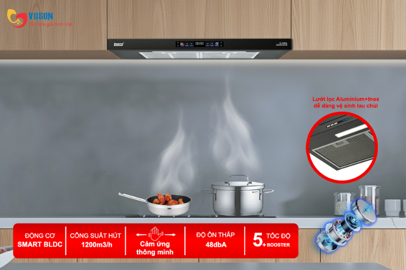 Máy hút mùi Lorca LC 358 BL