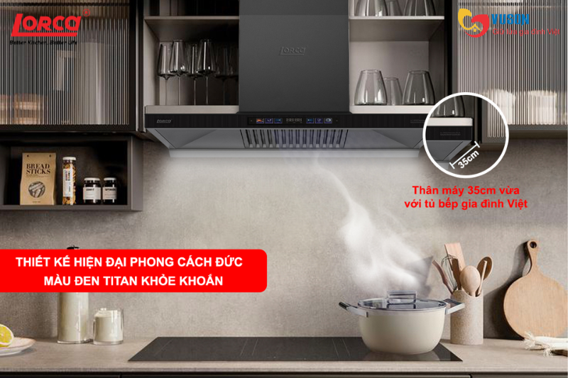 Máy hút mùi Lorca LC 3619 Premium SR8L-90cm