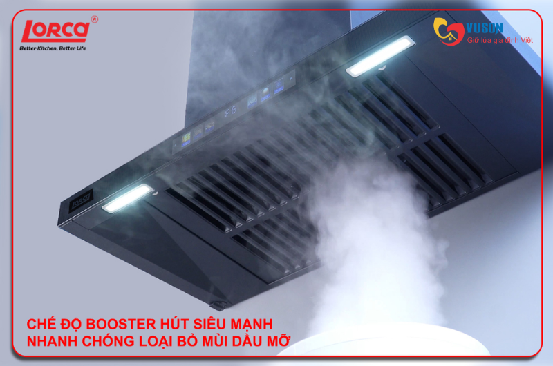 Máy hút mùi Lorca LC 3619 Premium SR8L-90cm