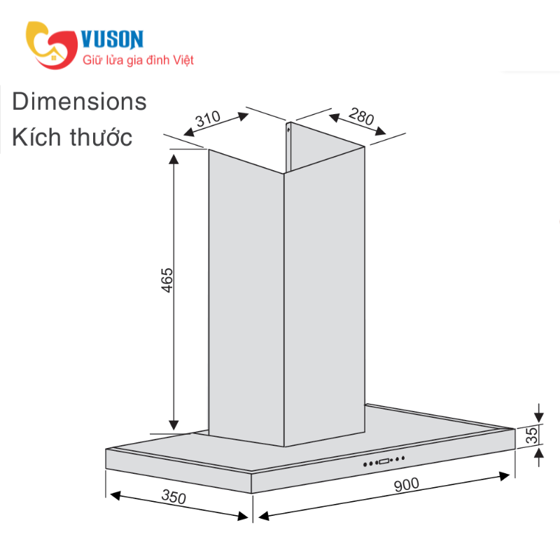 Máy hút mùi Lorca LC 3709 Ultra LuxSR8P-90cm